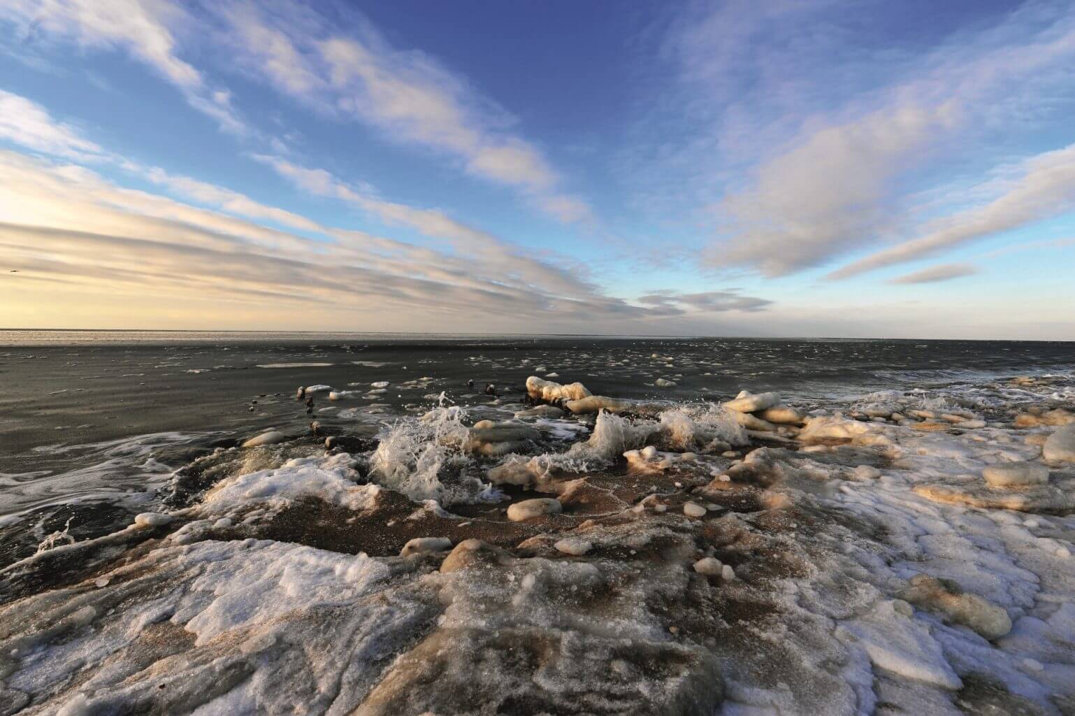 Eisschollen auf der Nordsee