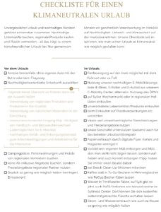 Image "Checkliste für einen klimaneutralen Urlaub" on Page "Nachhaltigkeit beim Insel Sylt Tourismus-Service"