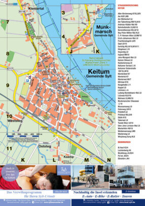 Ortsplan Karte Keitum Munkmarsch Sylt
