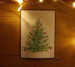 Weihnachtskarte mit Tannenbaummotiv